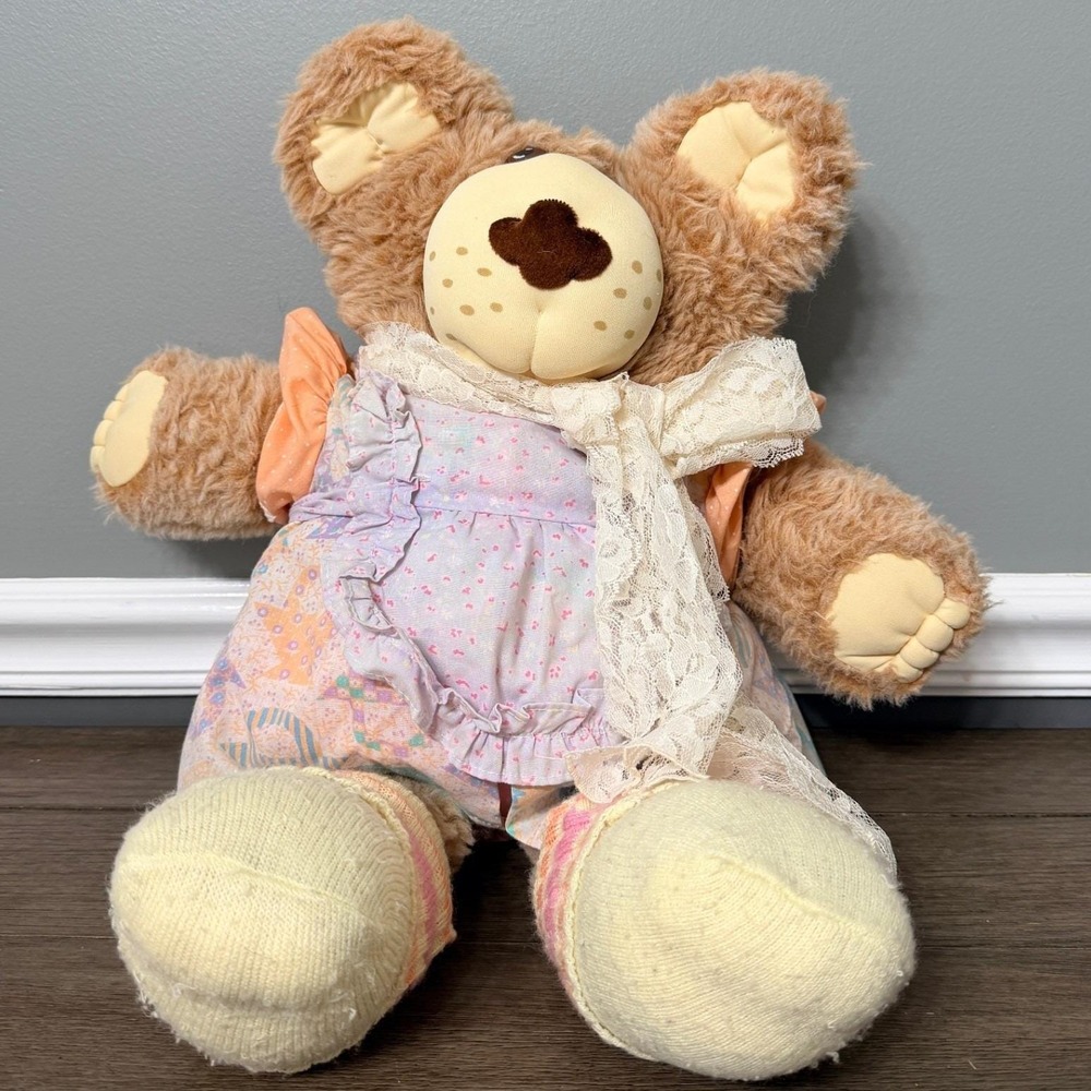 Vintage 1985‎ Furskins Hattie Plush Teddy Bear Stuffed Animal 22" Xavier Roberts